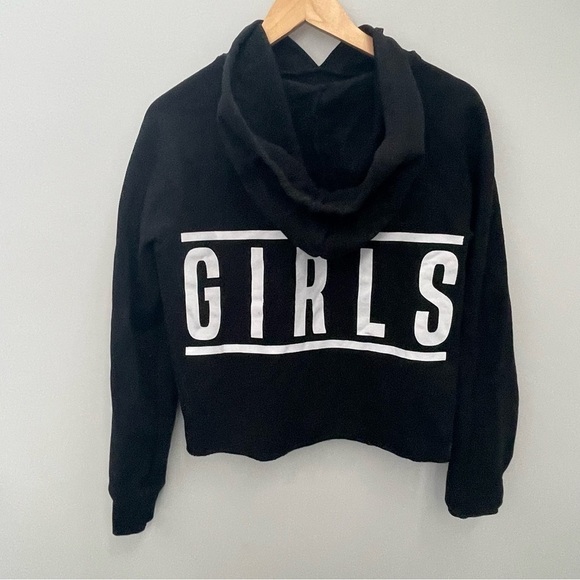Brunette the label cropped sweatshirt GIRLS black size xs/s​​​​​​​​​​​​​​​ - Picture 3 of 4